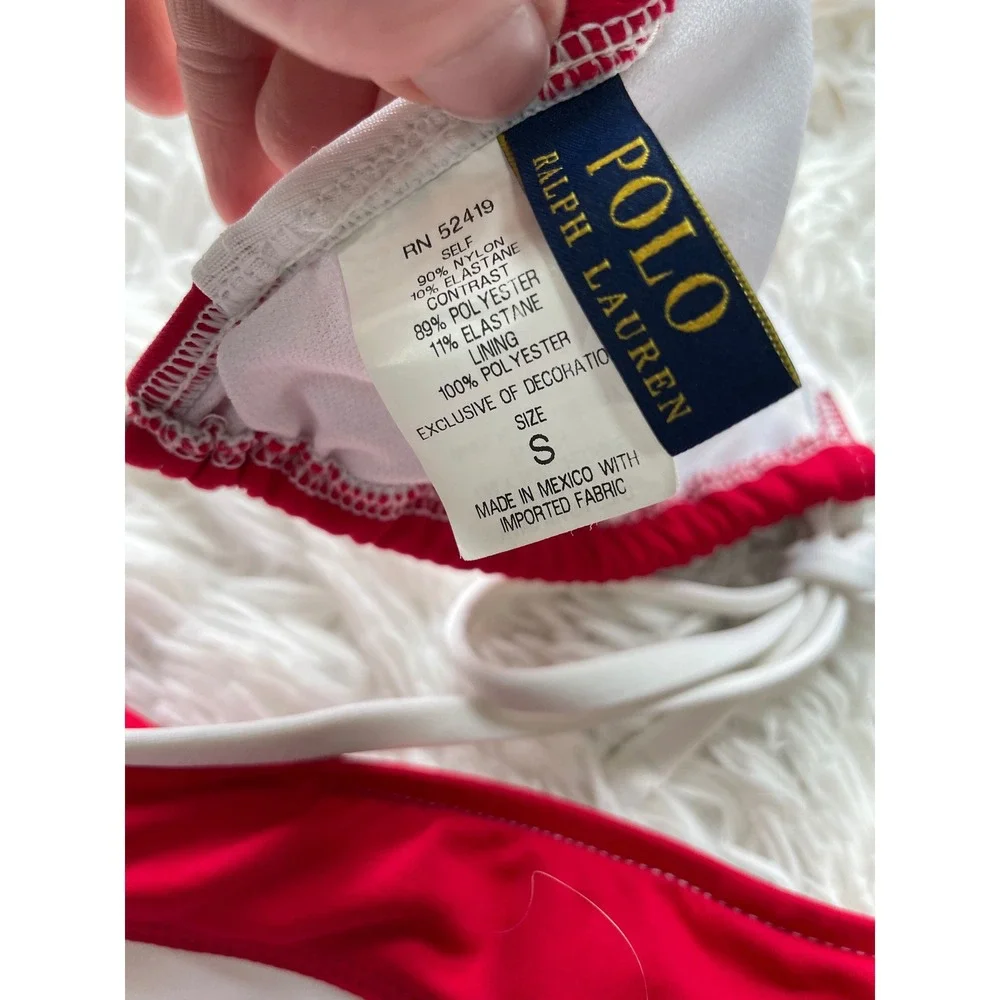 Polo by Ralph Lauren Red White and Blue American Flag Triangle Bikini - Picture 6 of 9